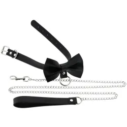 Joy Jewels Collier Laisse Bowy Slave Noir